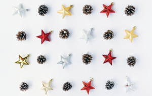 White Holiday Pattern Card Art