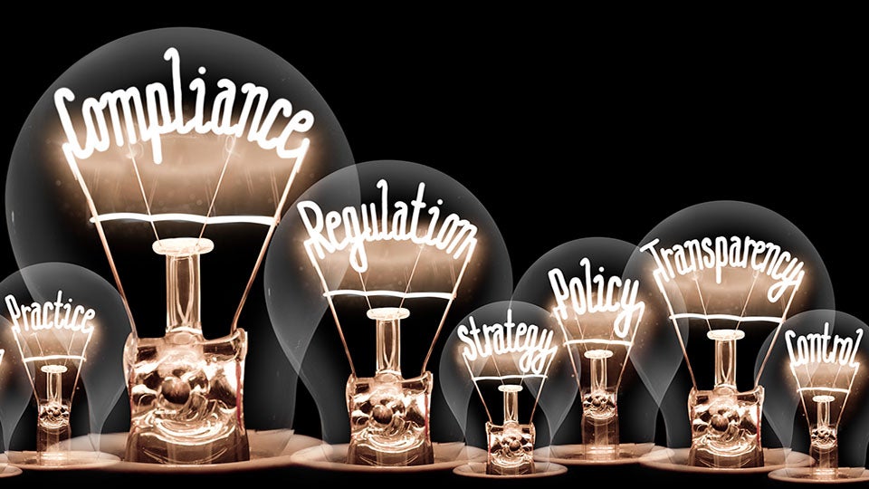 Lightbulbs of compliance, transparency and regulation